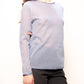 Maglione glitterato con scollo a barca in maglia 3D