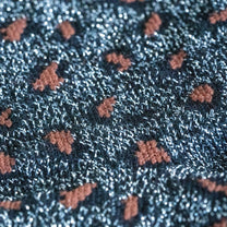 Calze leopardate glitter nero e argento in cotone pettinato