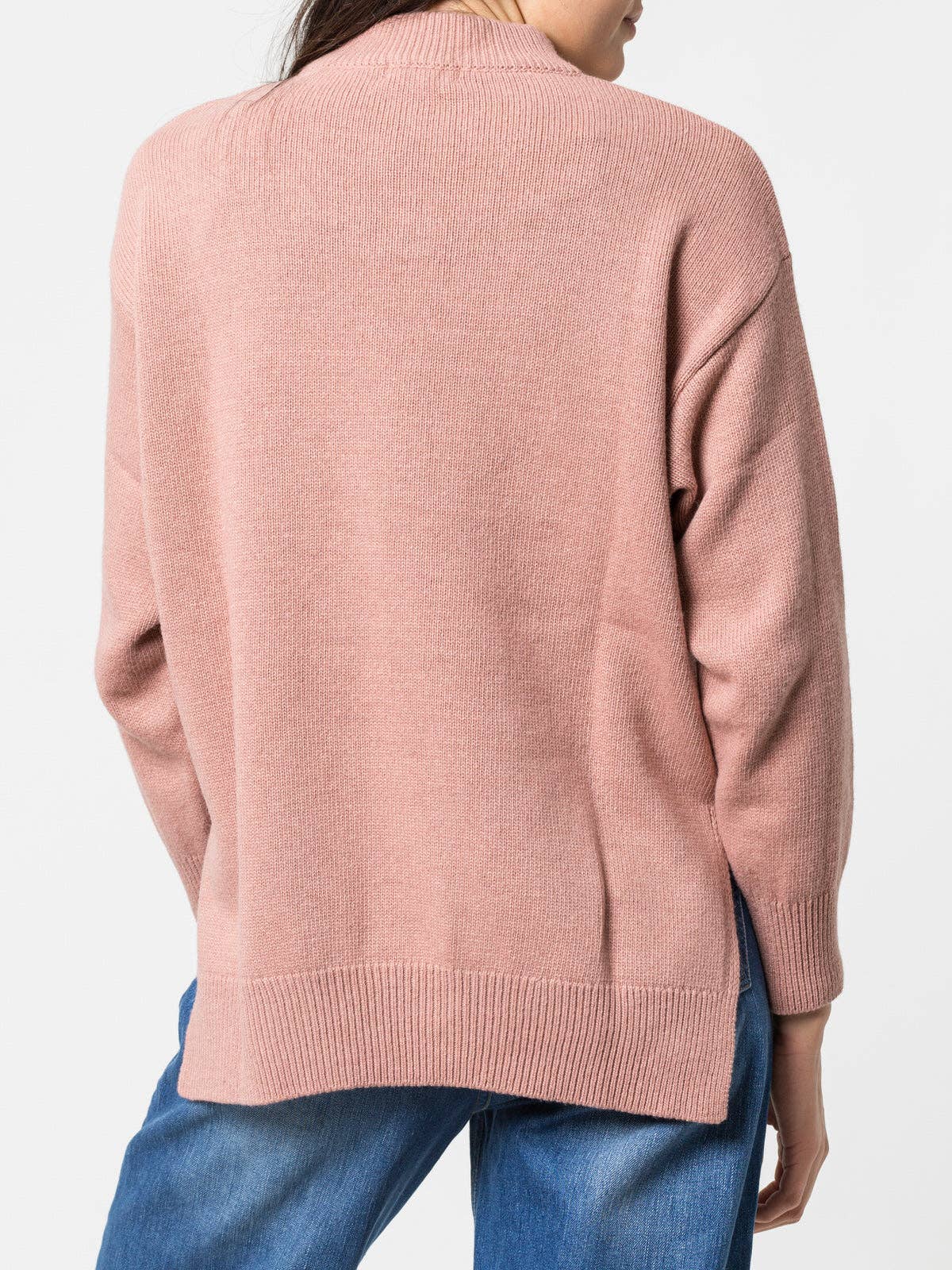 Maglione oversize in lana a collo alto