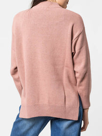 Maglione oversize in lana a collo alto