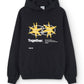 Felpa con cappuccio oversize Star nera in cotone biologico