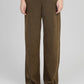 Pantaloni ampi in velluto a coste verde militare