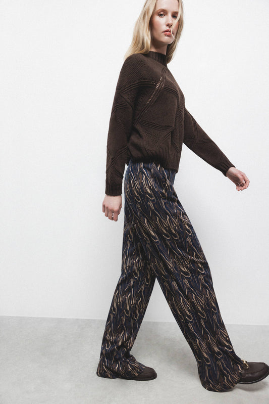 Pantaloni a stampa geometrica