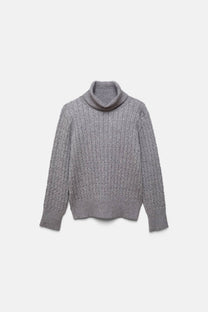 Maglione dolcevita in maglia strutturata