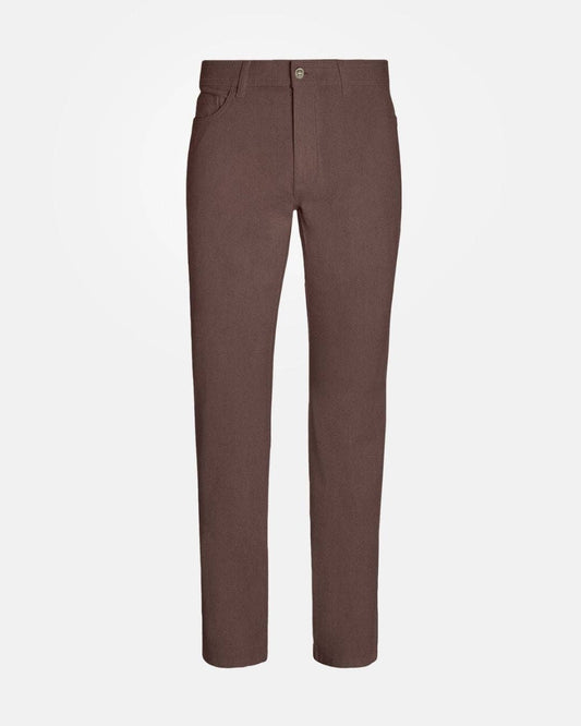 Pantaloni elasticizzati marrone scuro