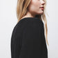 Maglione in maglia rasata con scollo a V
