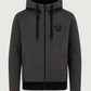 Felpa con cappuccio e zip Chimp Loco Monky grigio scuro