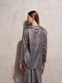 Blusa animalier in poliestere