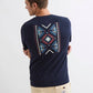 T-shirt Uomo con Stampa Etnica e Ricamo