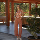 T-shirt in viscosa con stampa floreale