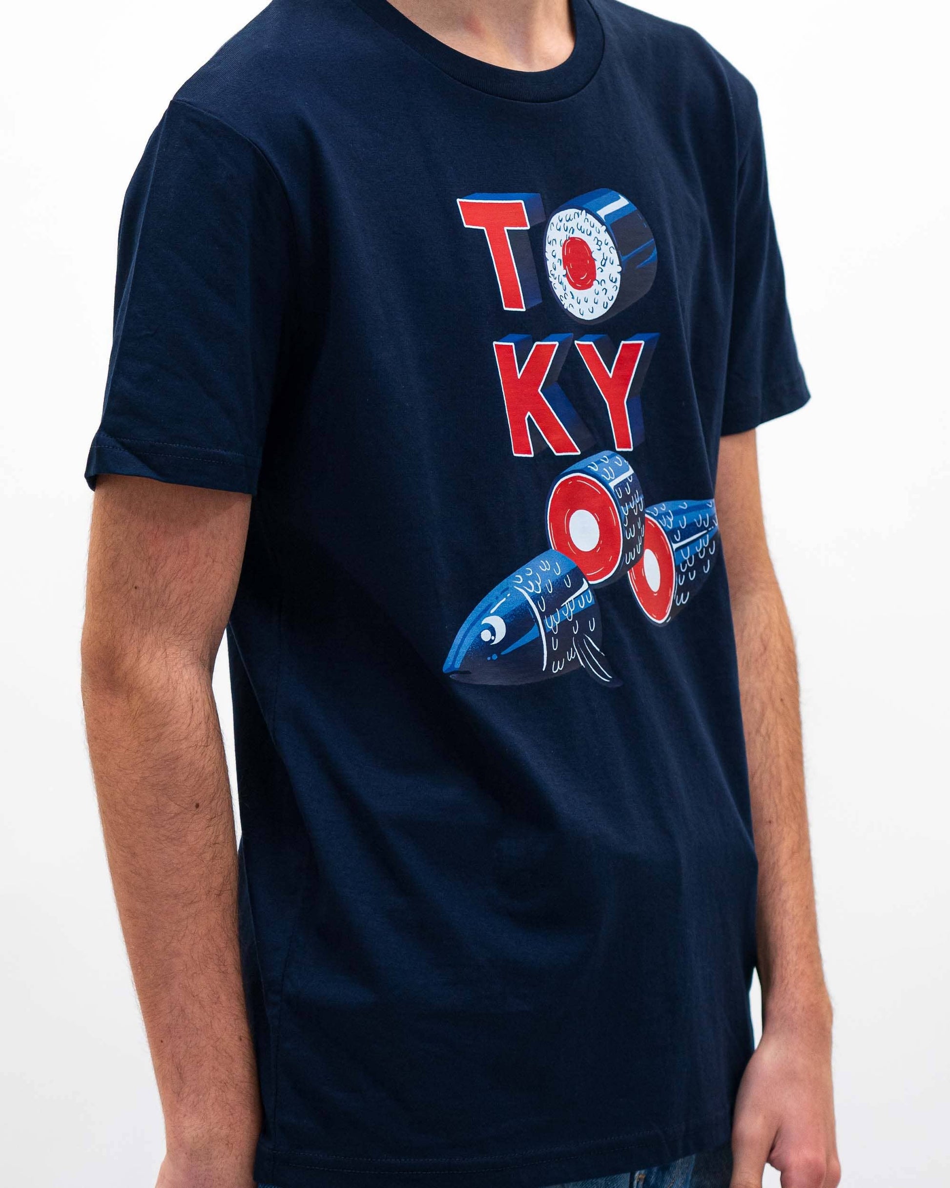 T-shirt Tokyo con grafica di cibo giapponese