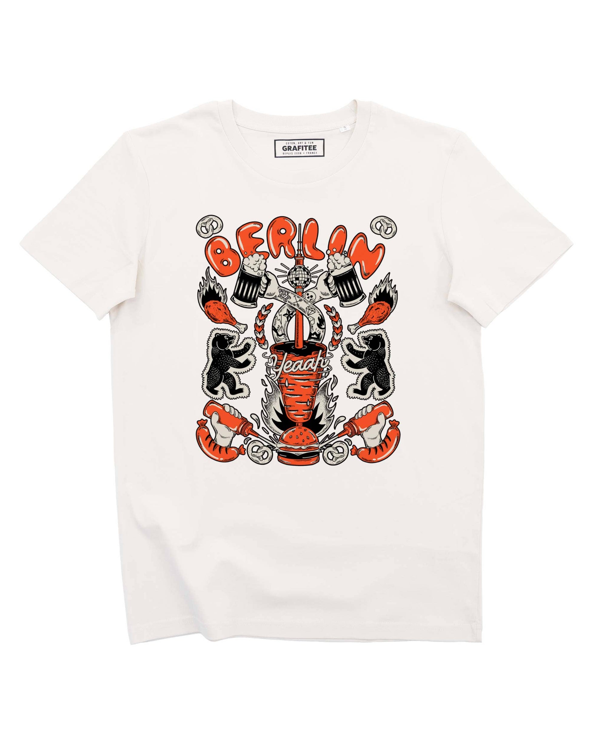 T-shirt Berlino con stampa in cotone biologico