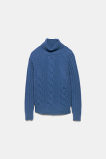 Maglione a collo alto in maglia strutturata