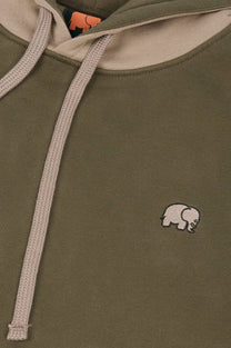 Felpa con cappuccio color block Gothic Olive