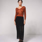 Maglione corto all’uncinetto con lurex