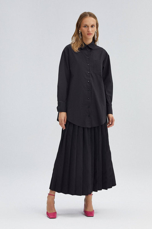 Camicia in popeline con taschino