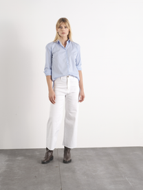 Camicia lunga in cotone elasticizzato