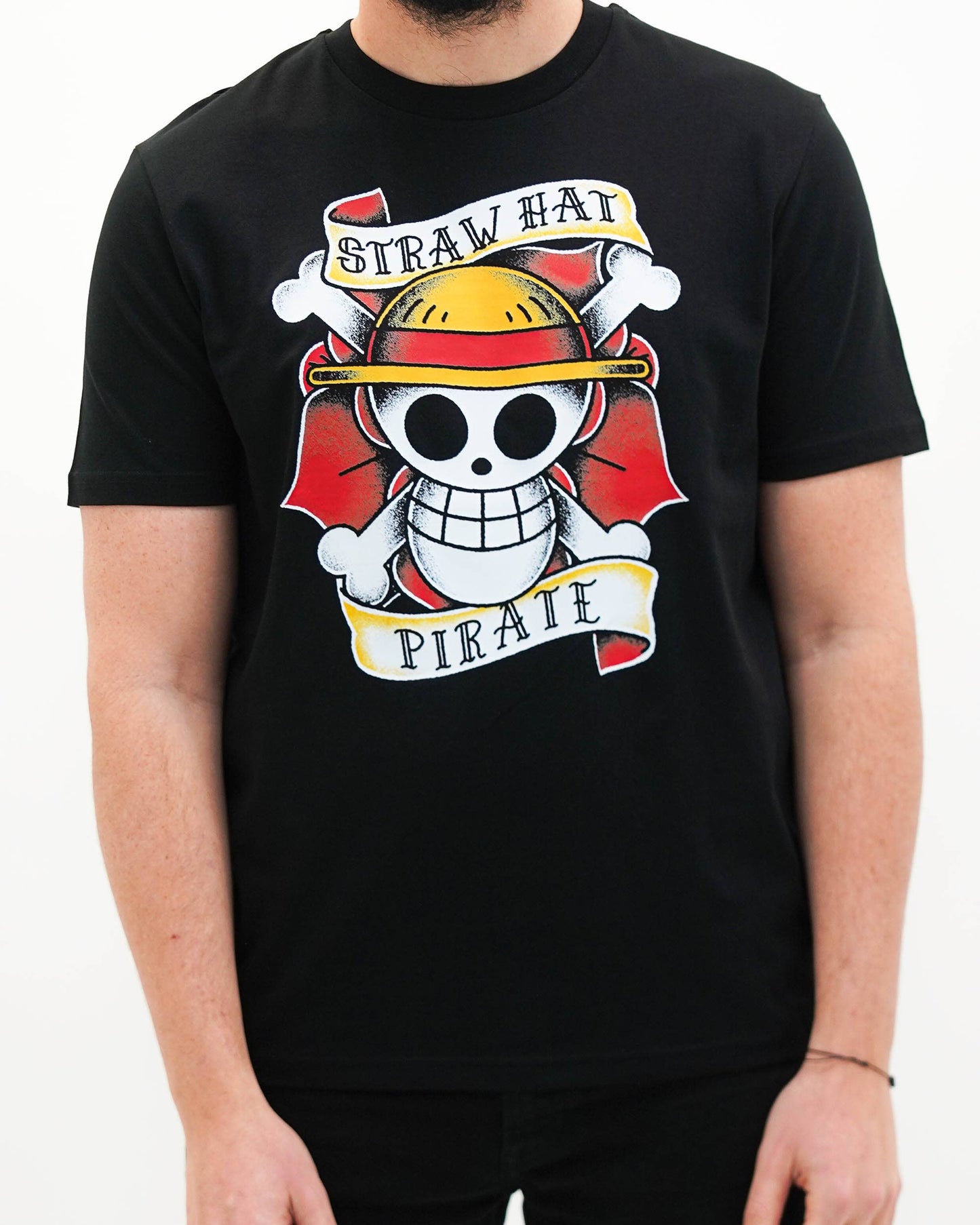 T-shirt Pirata Vintage con Grafica Manga