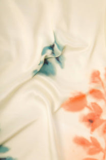 Sciarpa foulard con stampa floreale tie-dye