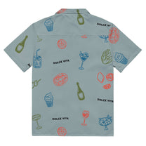 Camicia da piscina oversize unisex "Dolce Vita" con stampa