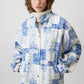 Giacca bomber oversize con stampa paisley