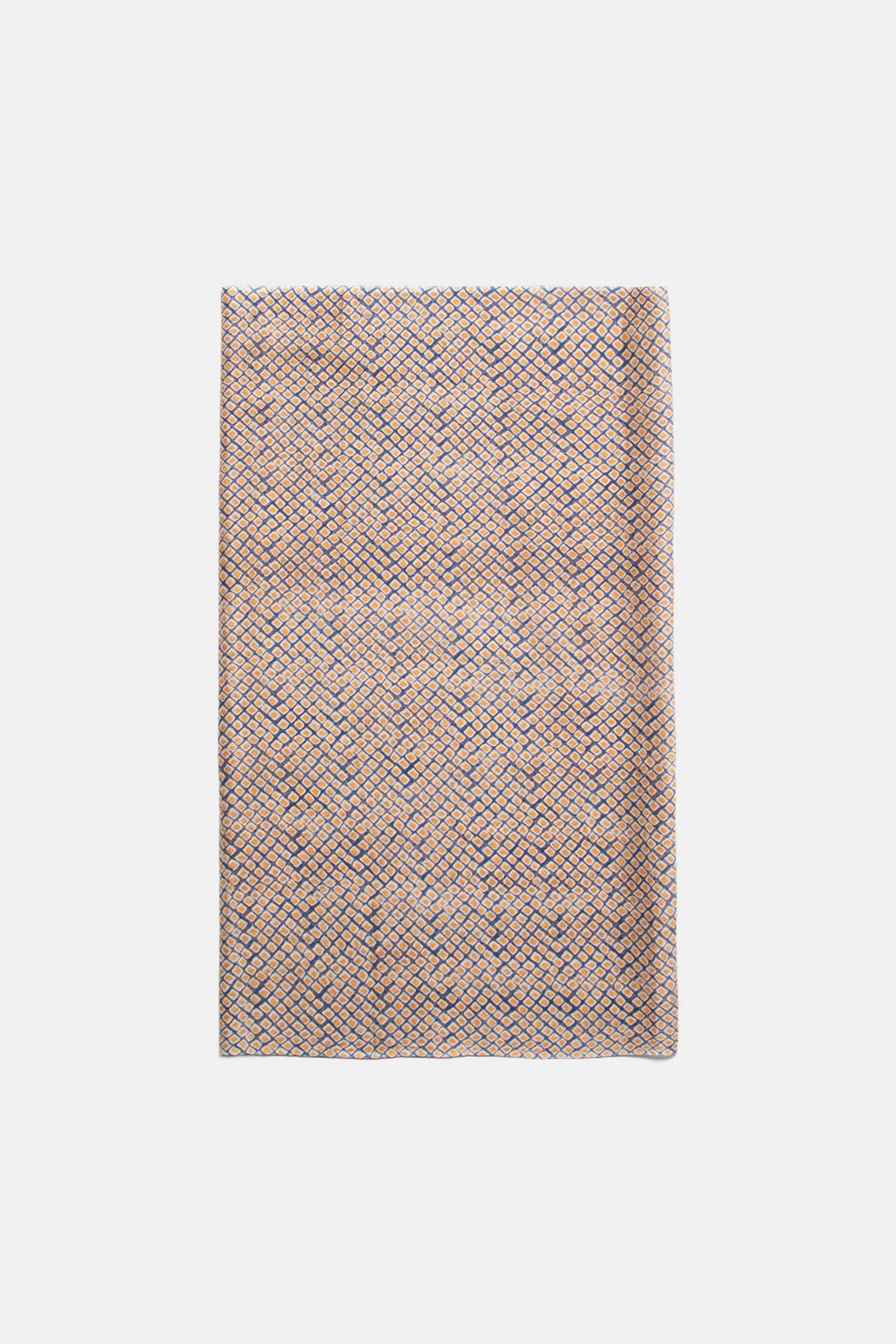 Sciarpa stampata geometrica in lana e modal