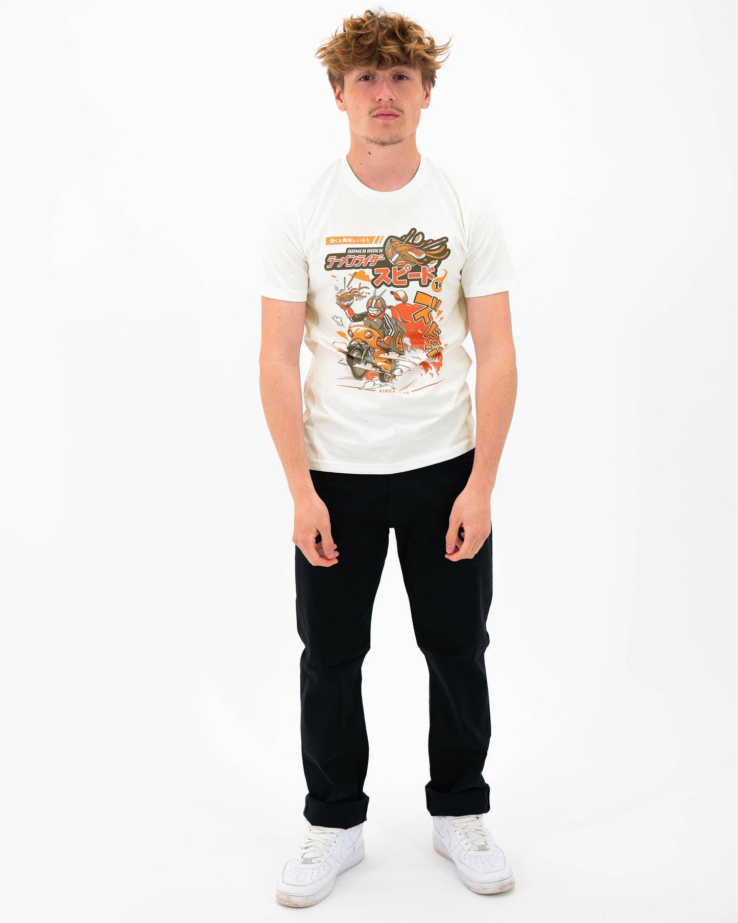 T-shirt unisex Ramen Rider manga in cotone biologico