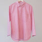 Camicia a righe in cotone rosa