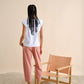 T-shirt ricamata con ombrelli