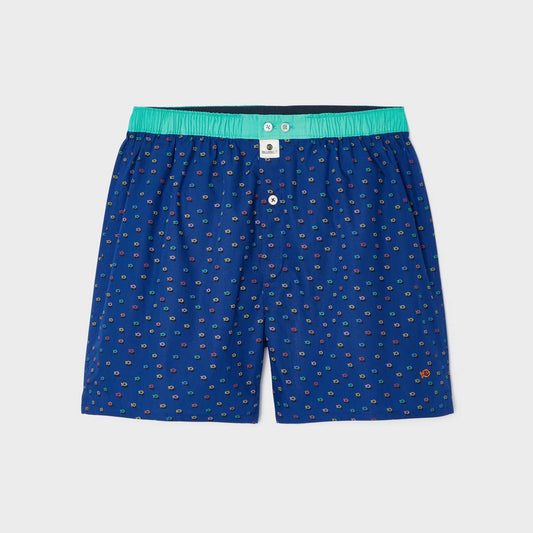 Boxer uomo in cotone biologico con stampa piranha