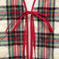 Gilet trapuntato tartan con scollo a V e laccio frontale