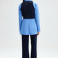 Gilet gessato con bottoni