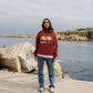 Felpa con cappuccio oversize Star Ruby in cotone biologico