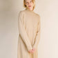 Abito midi in misto cashmere con collo alto