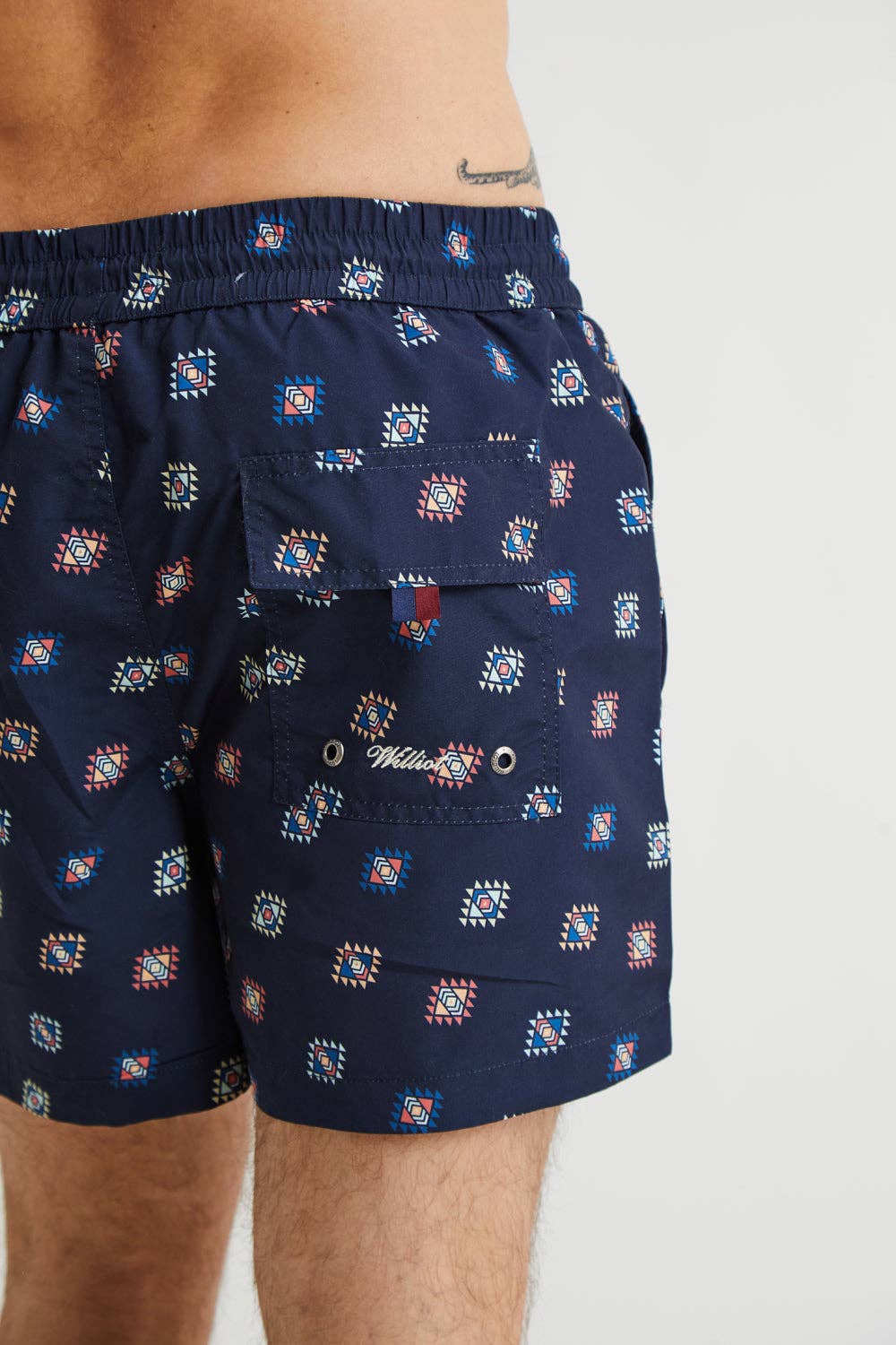Costume da bagno uomo con logo etnico multicolore
