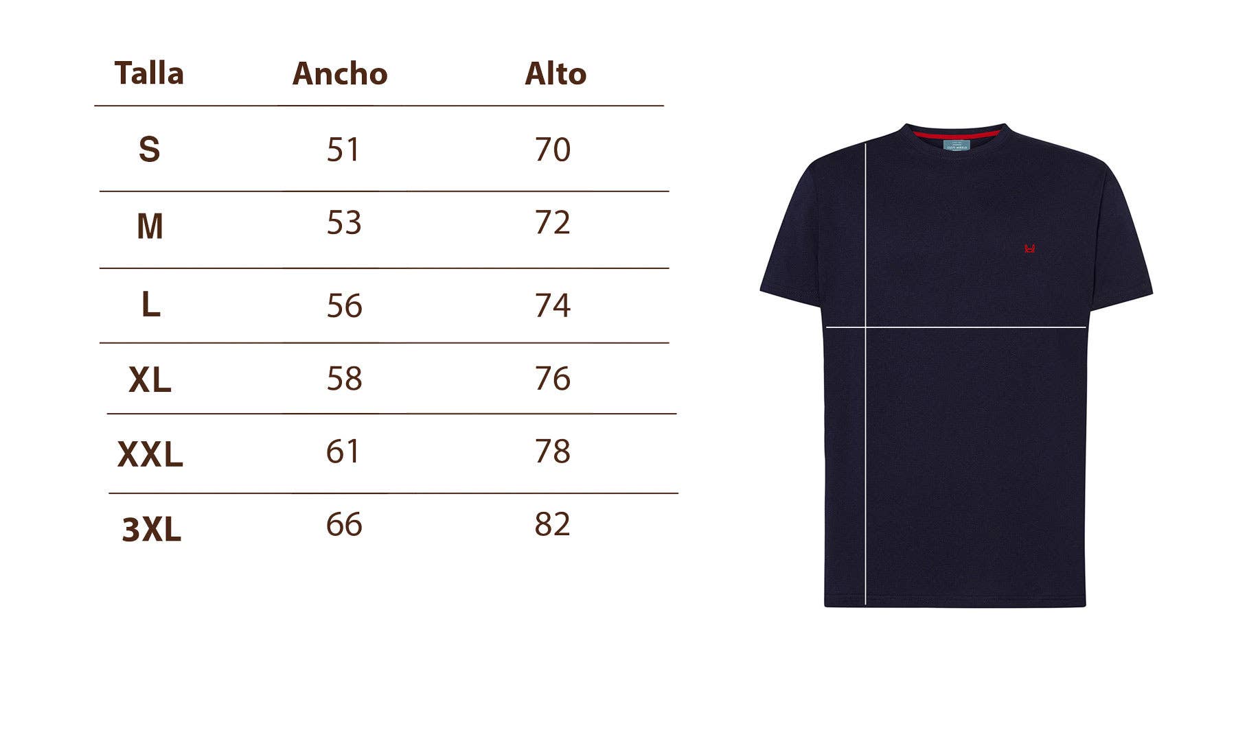 T-shirt premium antimacchia nera con dettagli blu