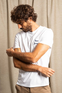 T-shirt in cotone biologico Beau Joueur bianco ottico