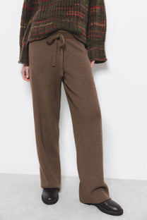 Pantaloni Palazzo in Maglia con Vita Elasticizzata