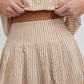 Set camicia e gonna midi plissé a righe