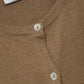 Cardigan in maglia rasata con bottoni a contrasto