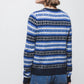 Maglione jacquard girocollo a maniche lunghe