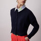 Cardigan corto in maglia con bottoni