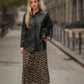 Gonna midi animalier in viscosa