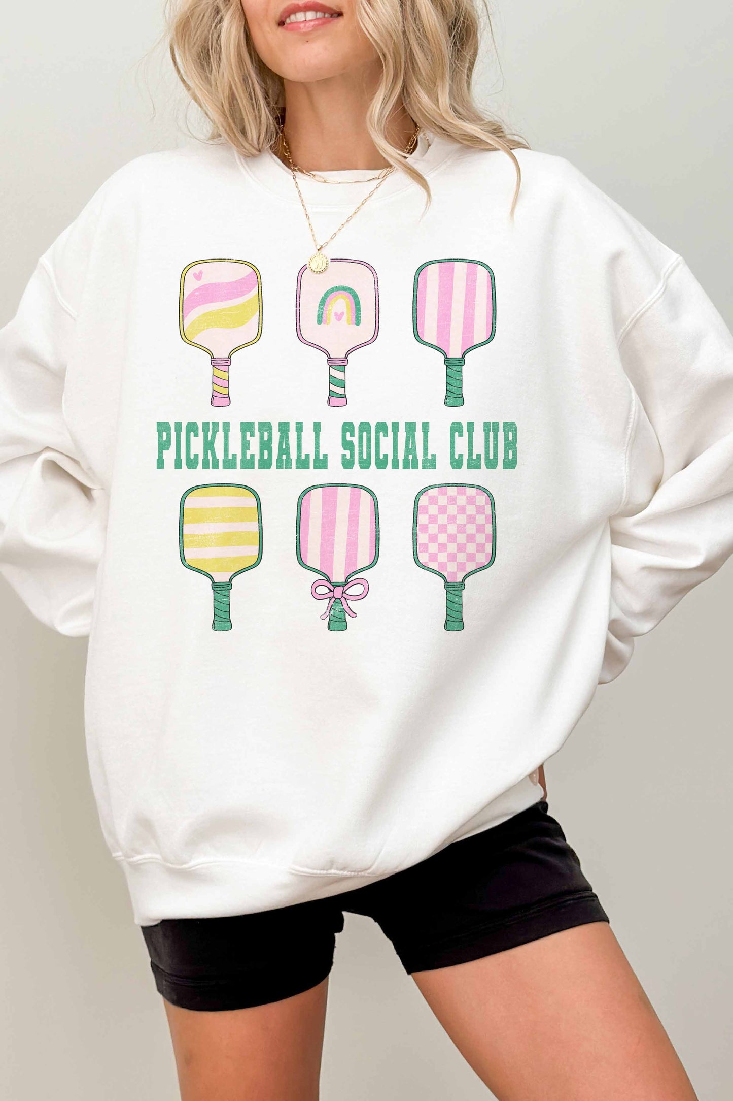 Felpa oversize Pickleball Social Club con stampa grafica