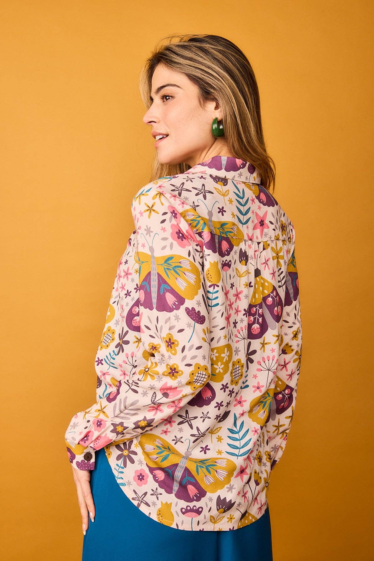 Camicia Bellota con stampa farfalle