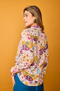 Camicia Bellota con stampa farfalle