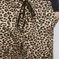 Pantaloni animalier con vita elasticizzata e coulisse