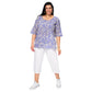 Camicetta estiva boho in voile di cotone con maniche 3/4