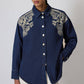 Camicia western in denim ricamata