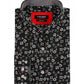 Camicia slim fit nera fantasia floreale